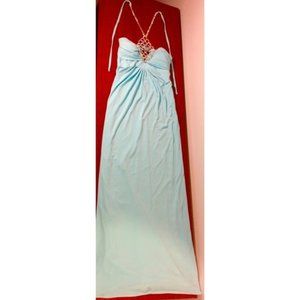 Mary L Couture | Baby Blue Dress Rhinestone Chest |